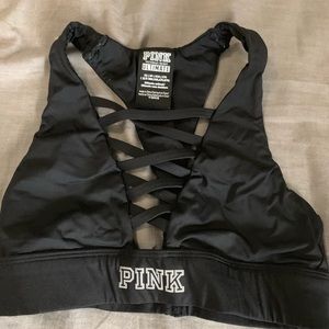 Pink sports bra